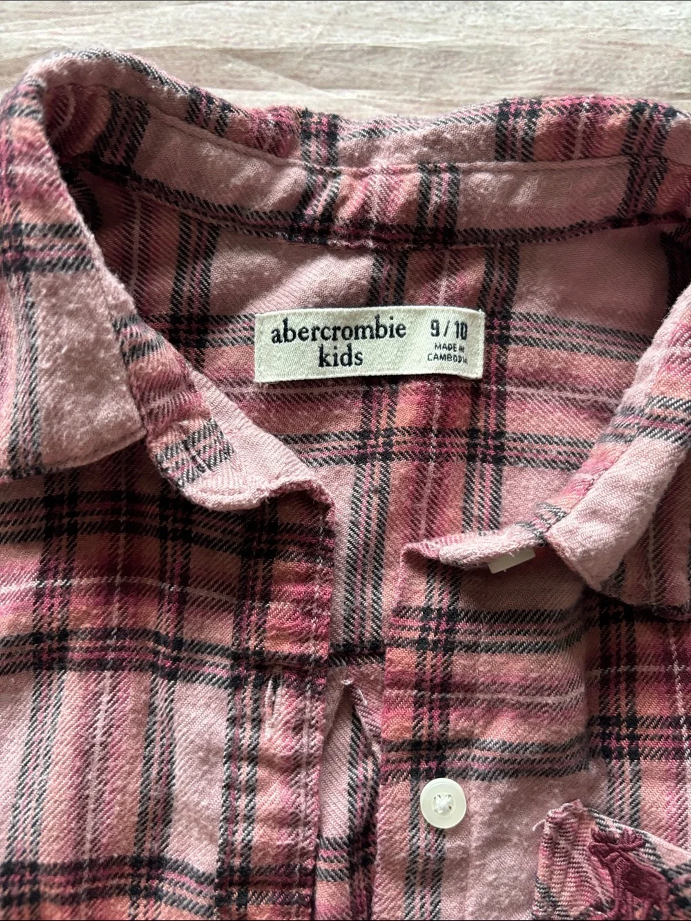 Abercrombie & Fitch Pink Plaid Button-Down Shirt